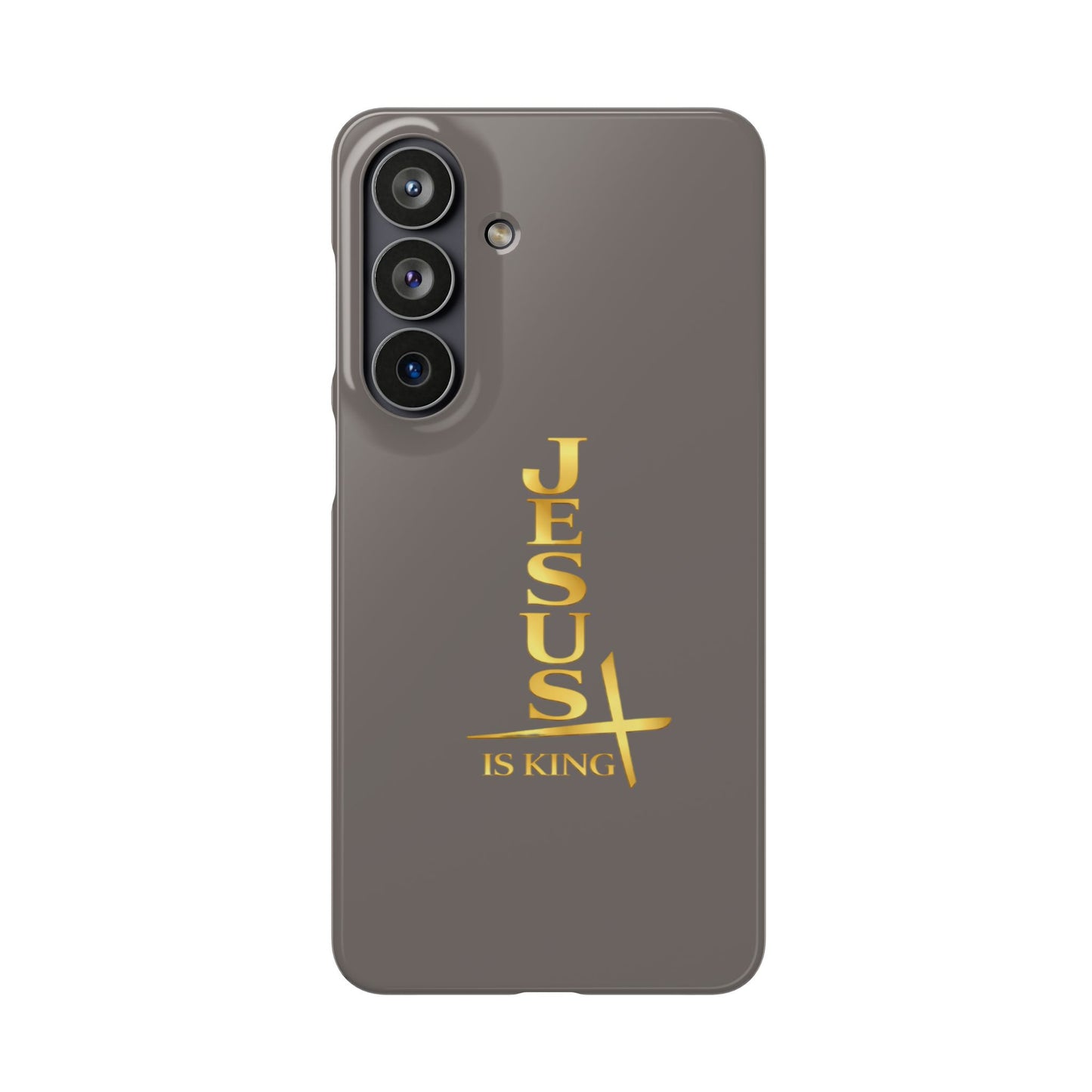 Jesus Is King — Gray Snap Phone Cover