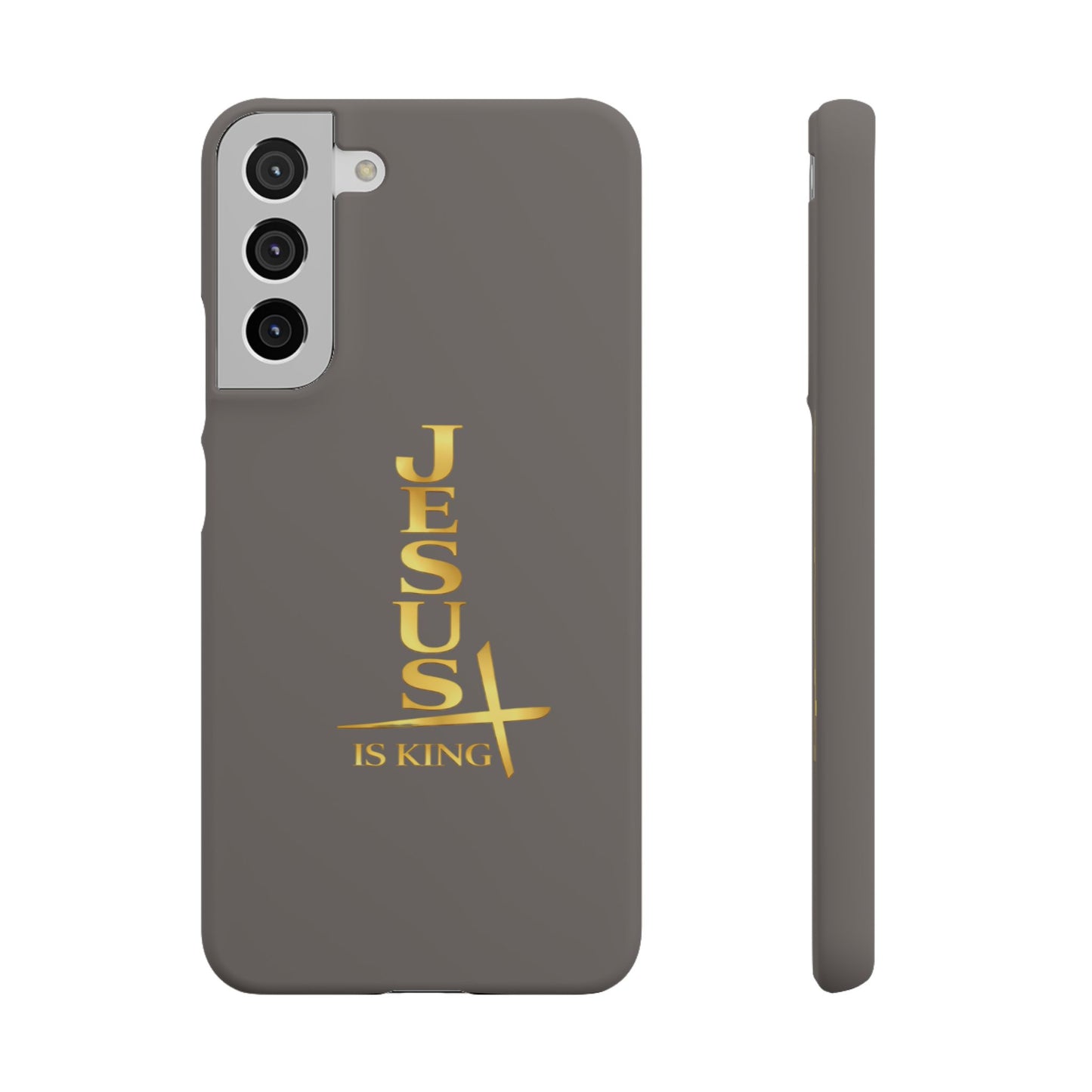 Jesus Is King — Gray Snap Phone Cover