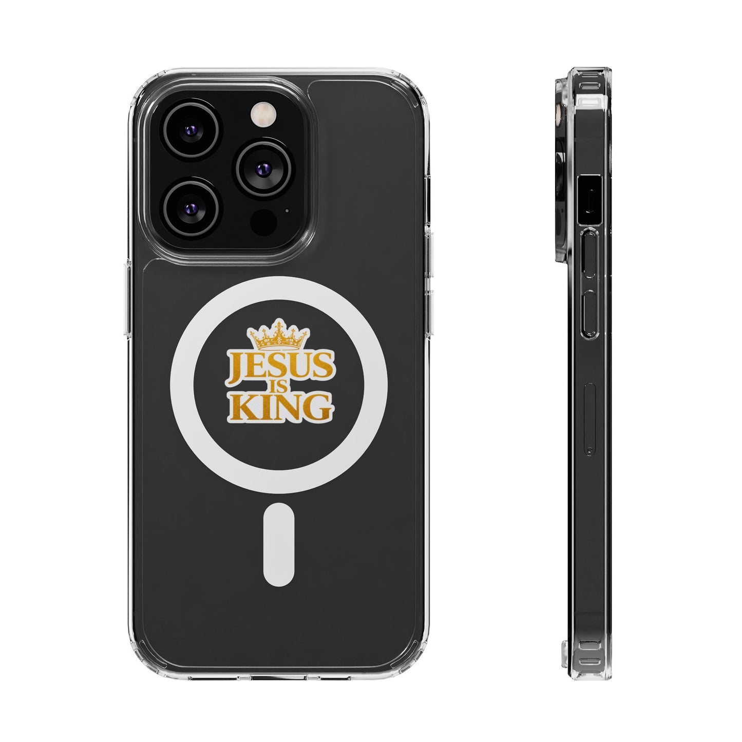 Jesus is King  — Clear Magnetic Phone Case