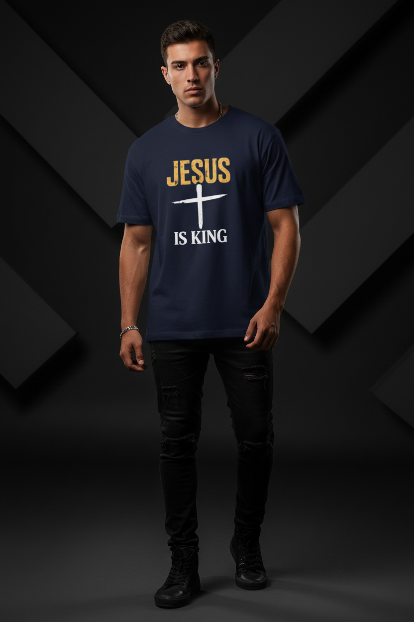 Jesus Is King —Bold Cross Tee