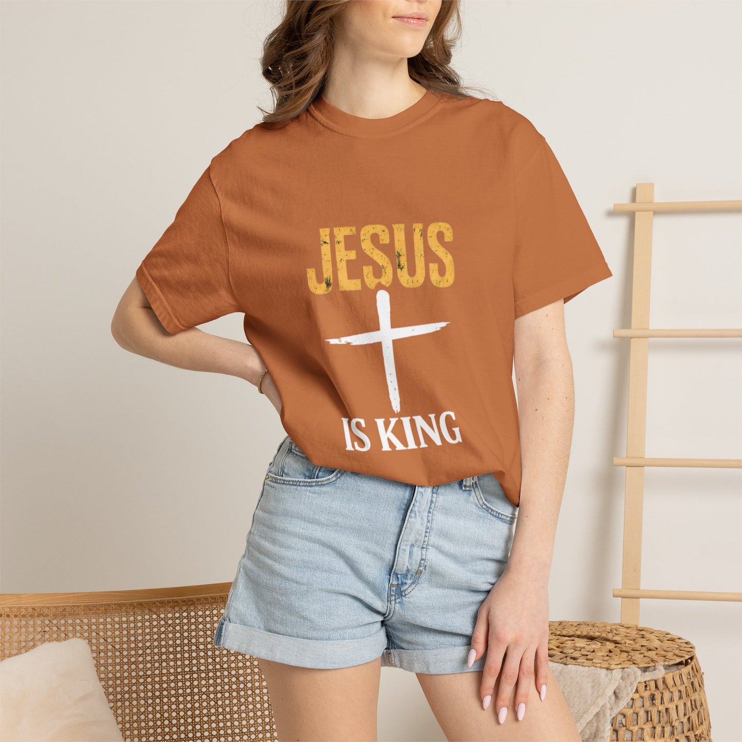 Jesus Is King  —  Faith Tee with Back 'JIK' Print
