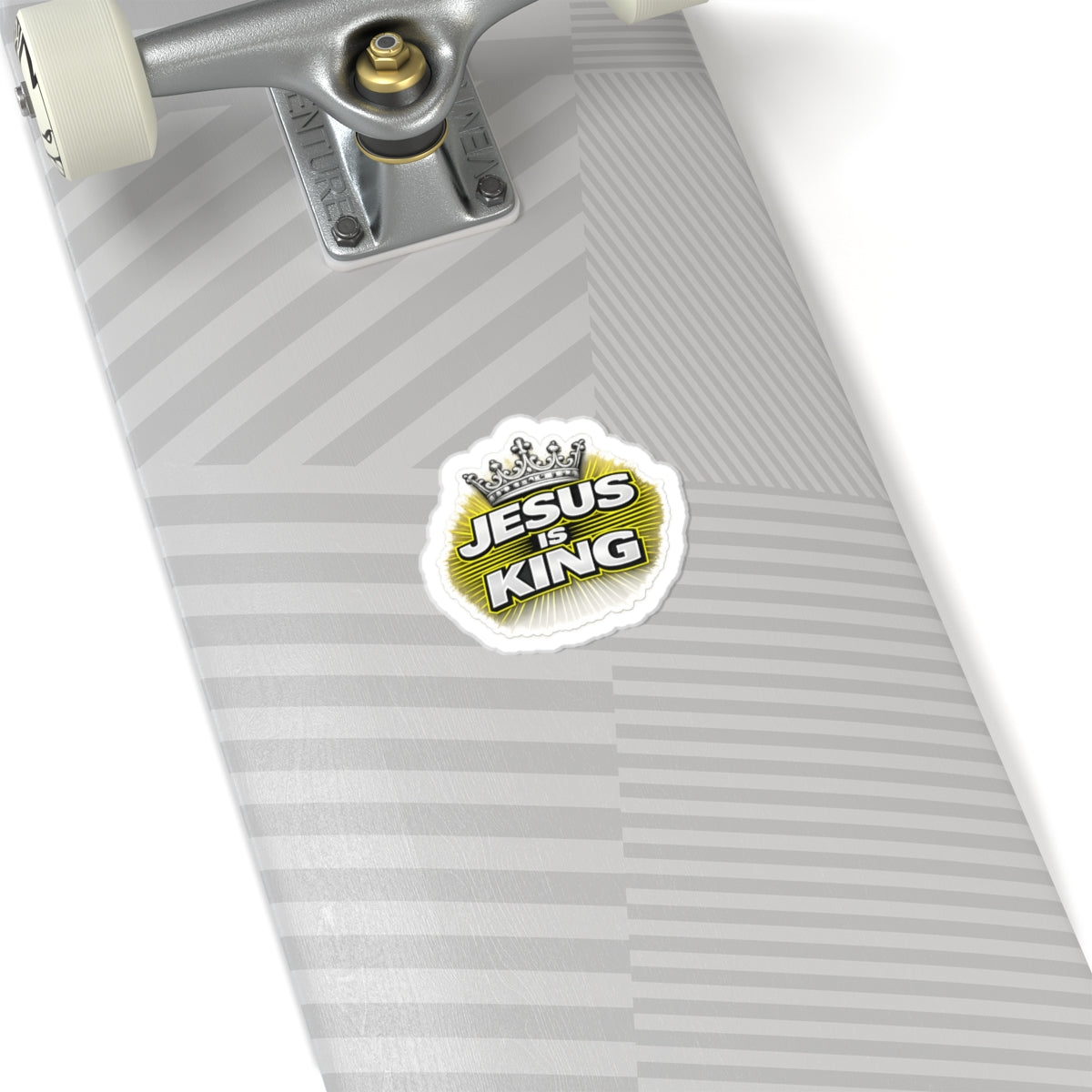 Jesus Is King Kiss — Cut Sticker Crown Decal