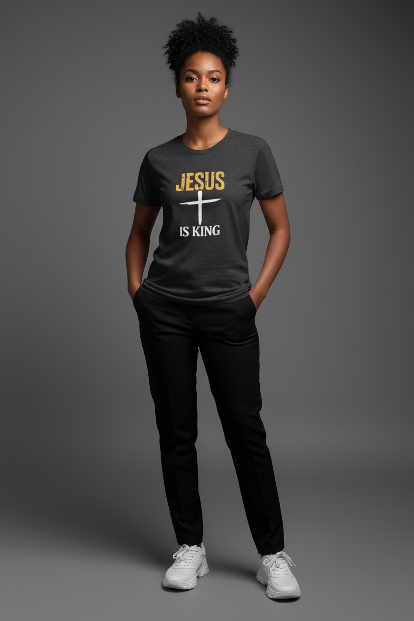 Jesus Is King —Bold Cross Tee