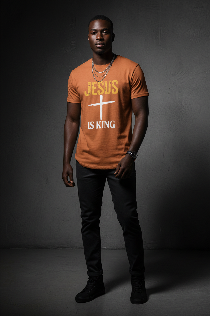 Jesus Is King  —  Faith Tee with Back 'JIK' Print