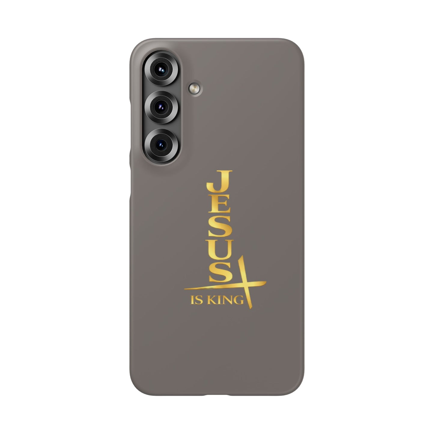 Jesus Is King — Gray Snap Phone Cover