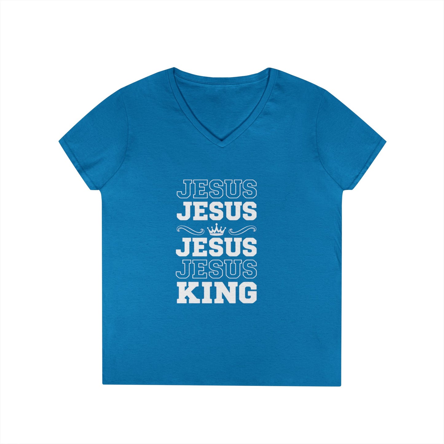 Echo His Name – V-Neck Ladies Tee