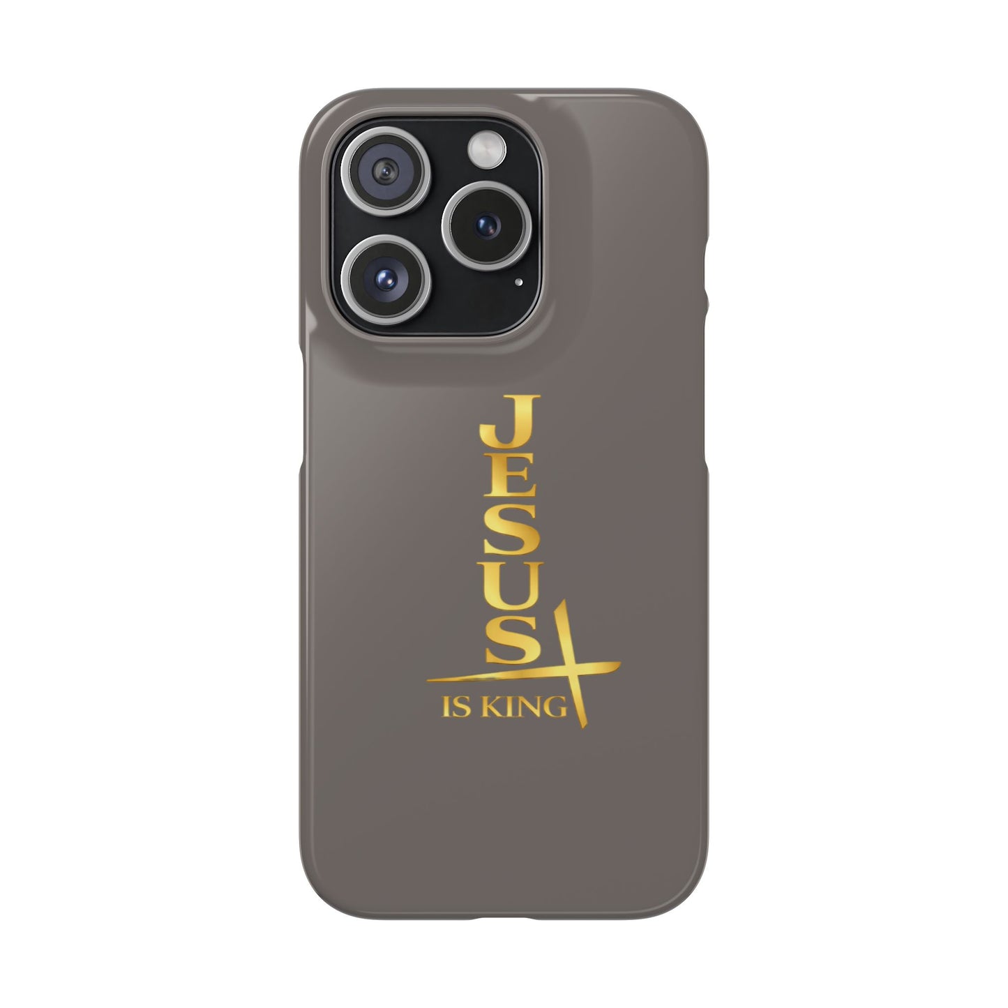 Jesus Is King — Gray Snap Phone Cover