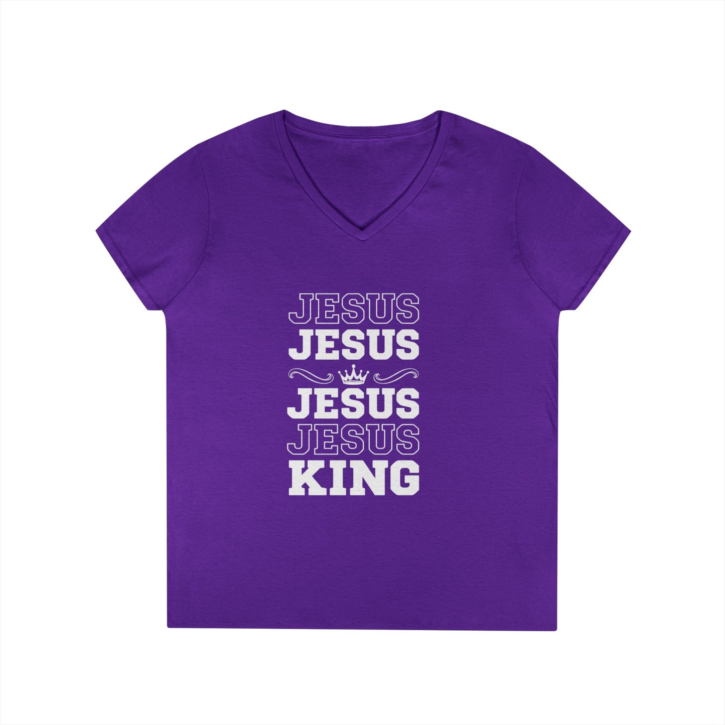 Echo His Name – V-Neck Ladies Tee