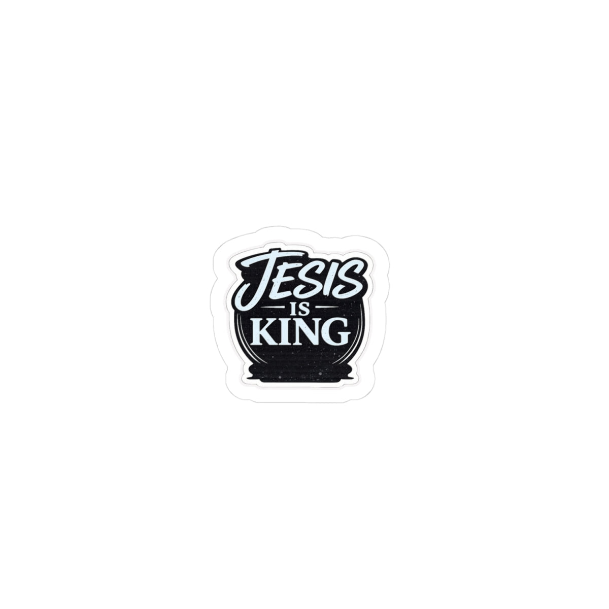 JIK Black Script Sticker