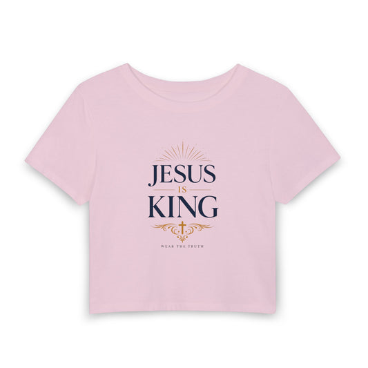 Jesus Is King  Baby Tee – Women's  Crop Top