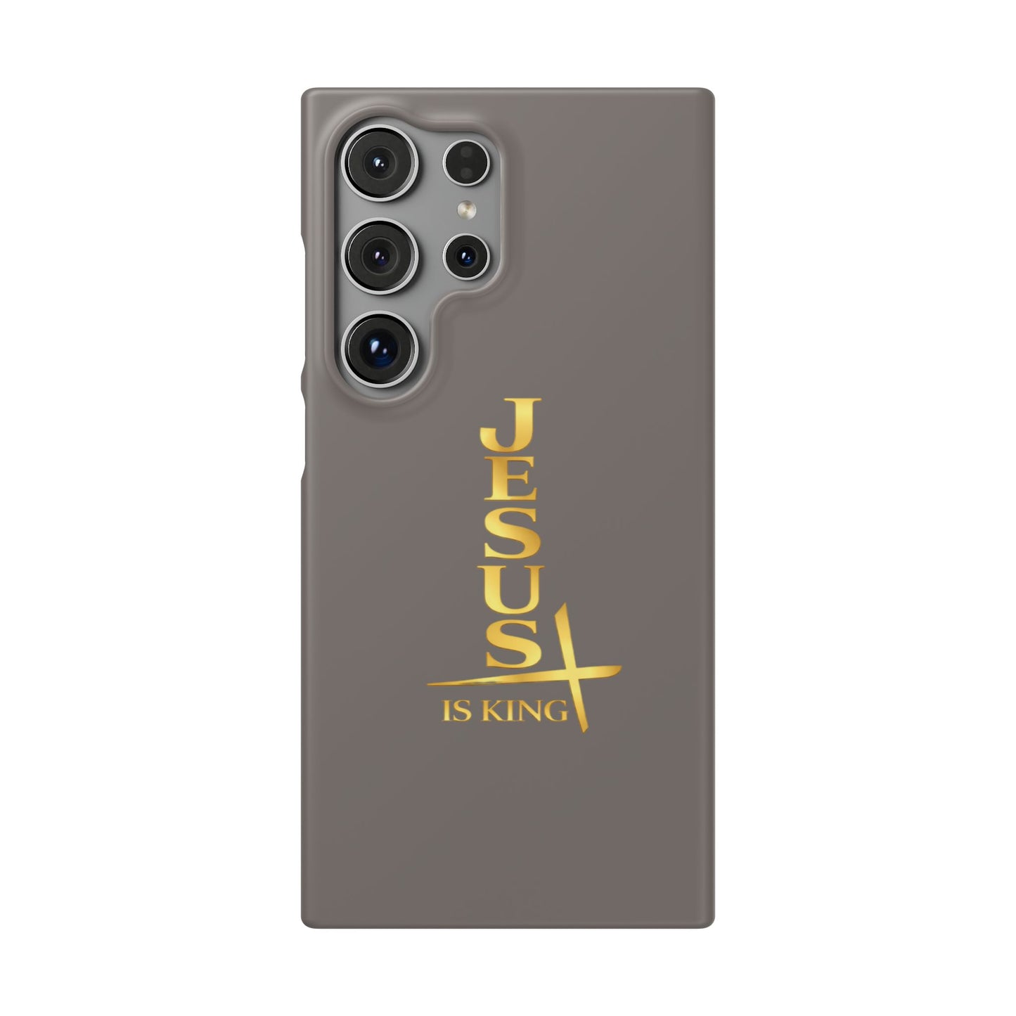 Jesus Is King — Gray Snap Phone Cover