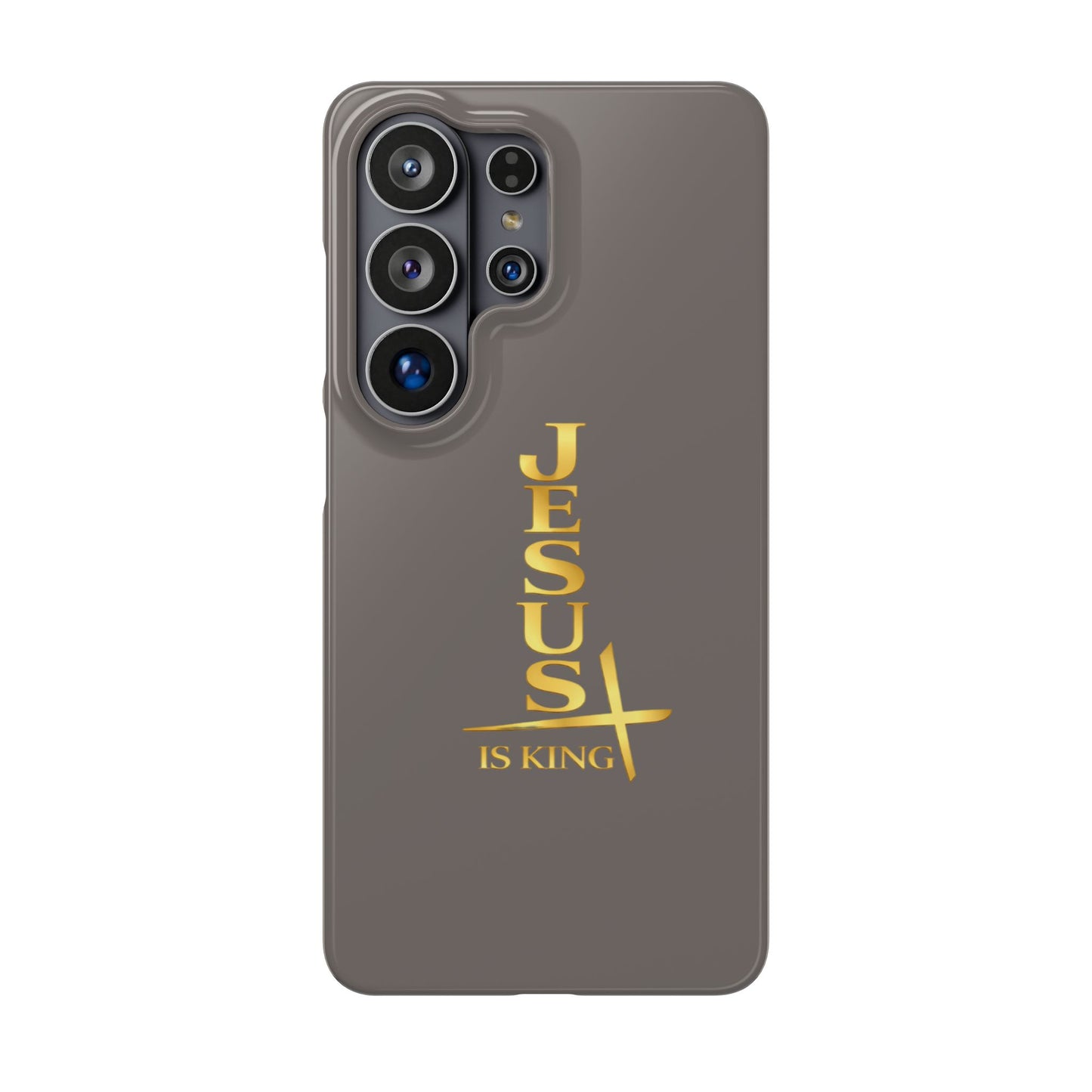 Jesus Is King — Gray Snap Phone Cover