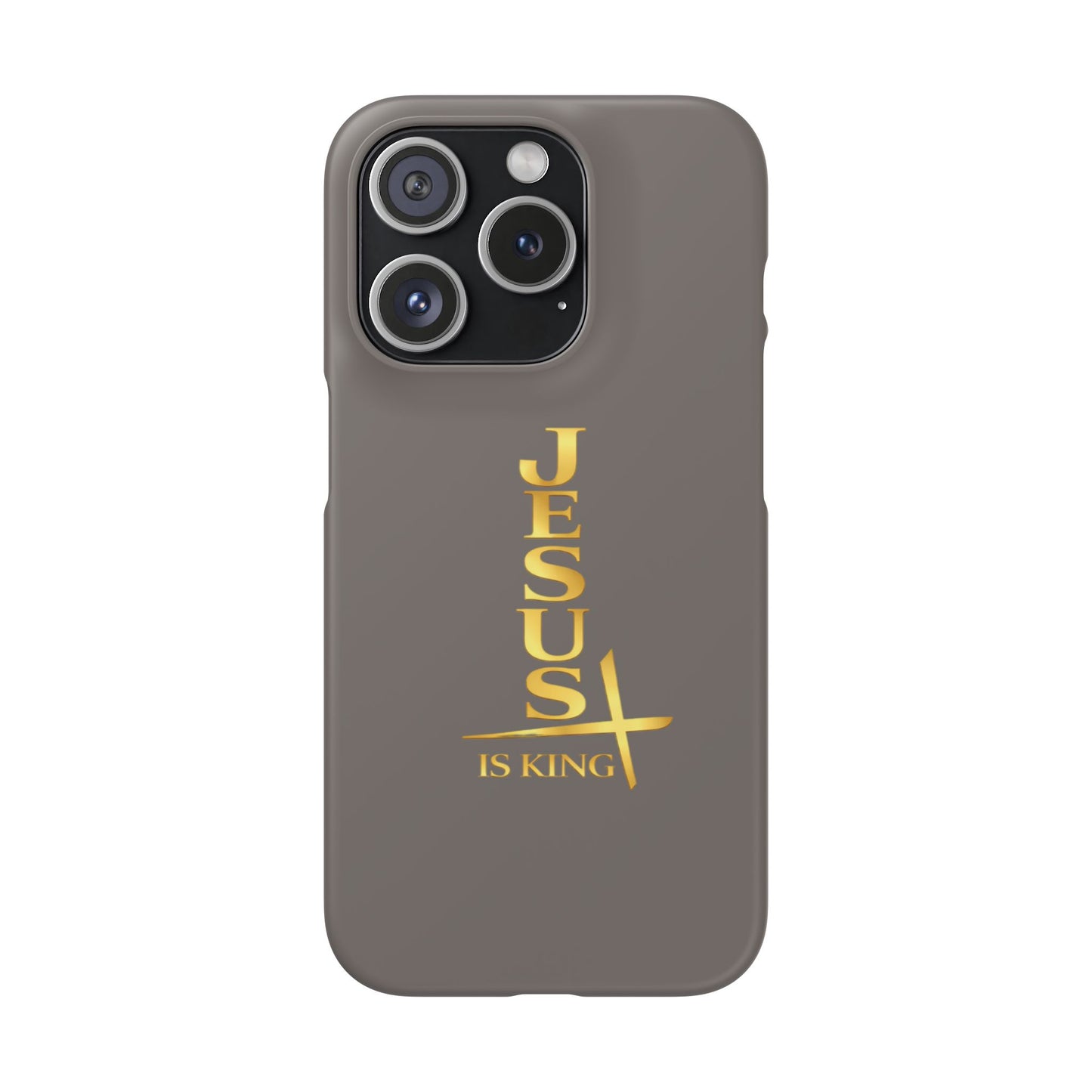 Jesus Is King — Gray Snap Phone Cover