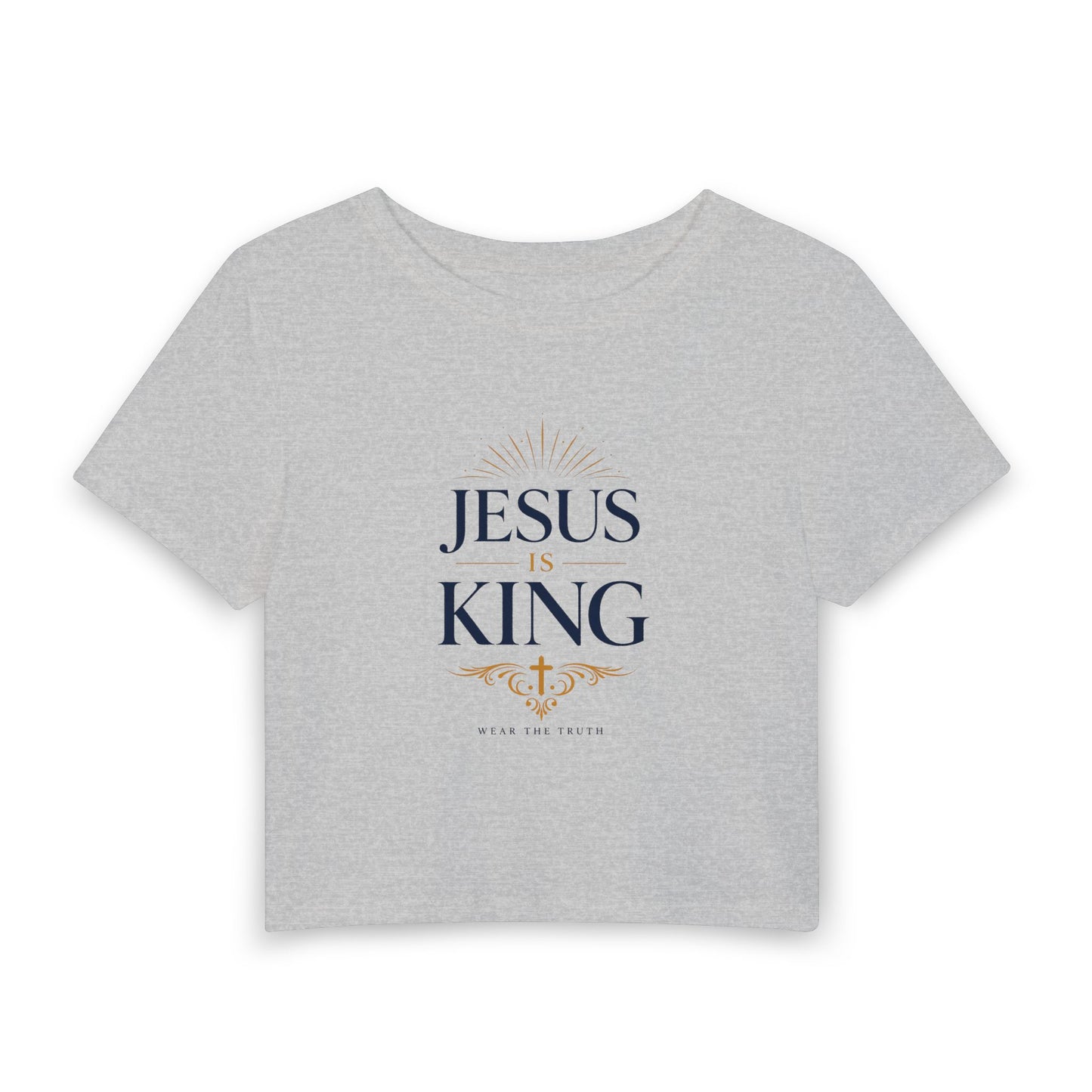 Jesus Is King  Baby Tee – Women's  Crop Top