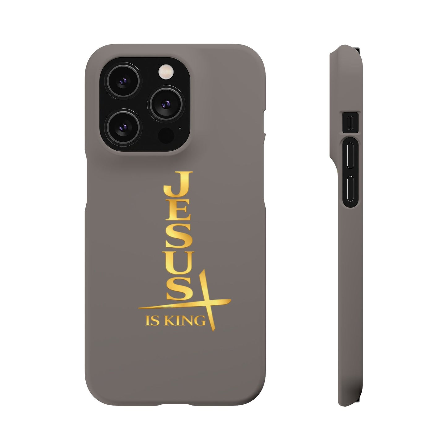 Jesus Is King — Gray Snap Phone Cover