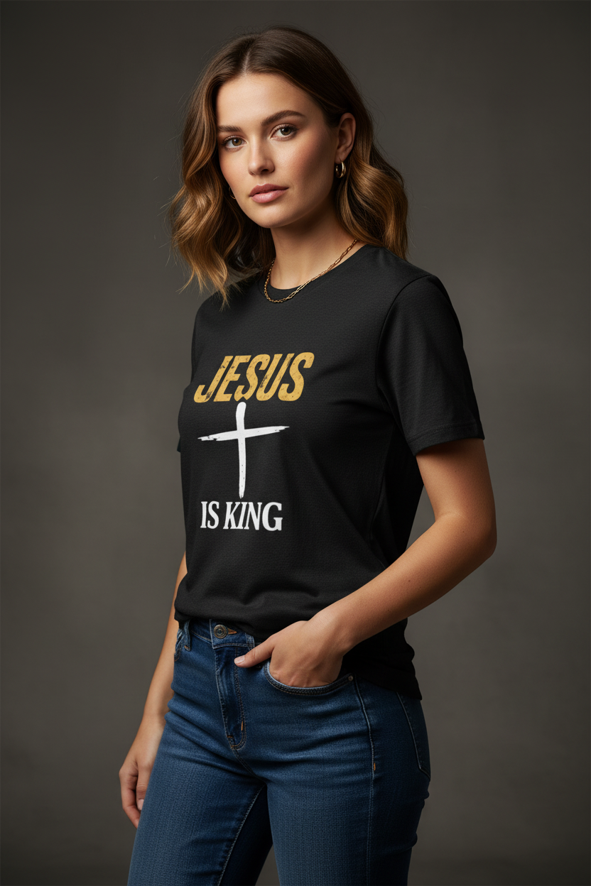 Jesus Is King —Bold Cross Tee