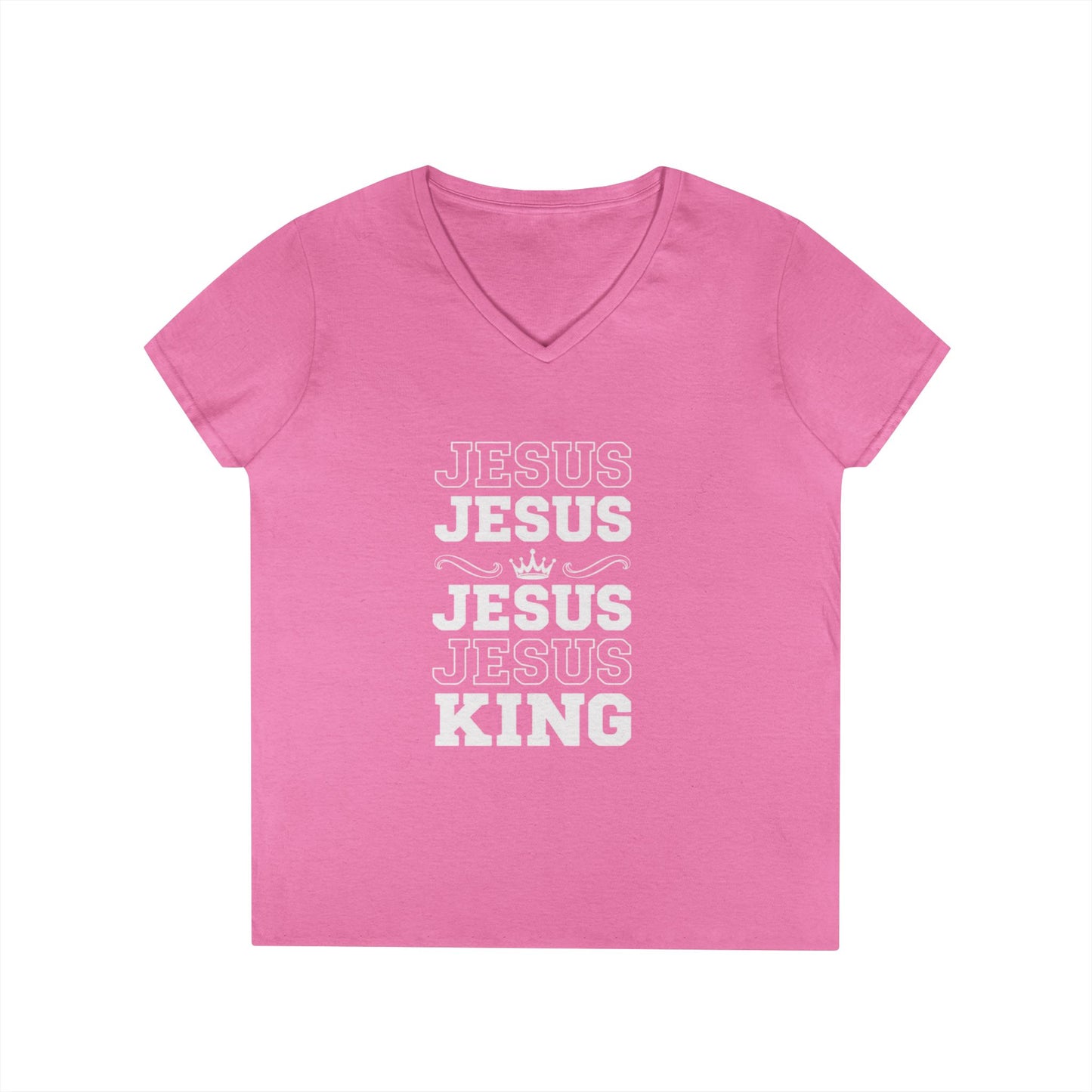 Echo His Name – V-Neck Ladies Tee