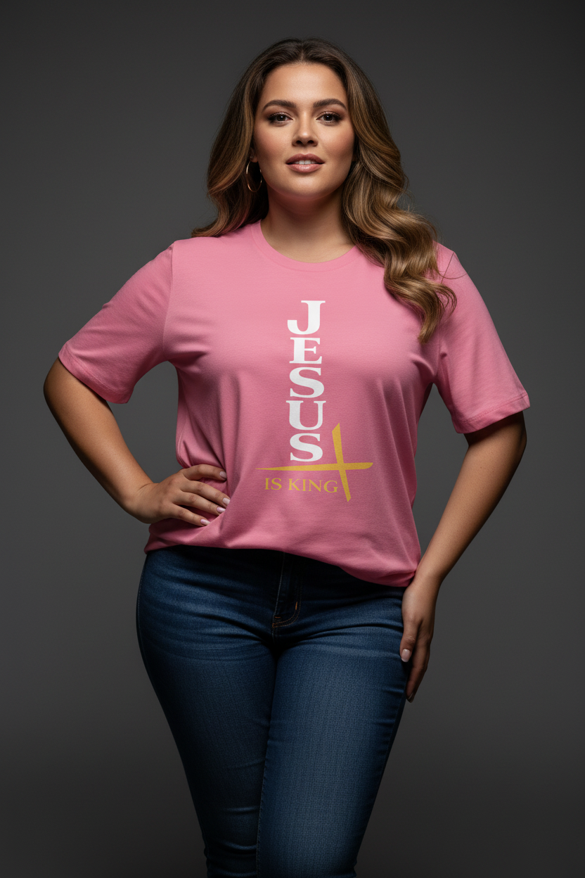 Jesus Is King — Vertical Cross Tee (JIK Back)
