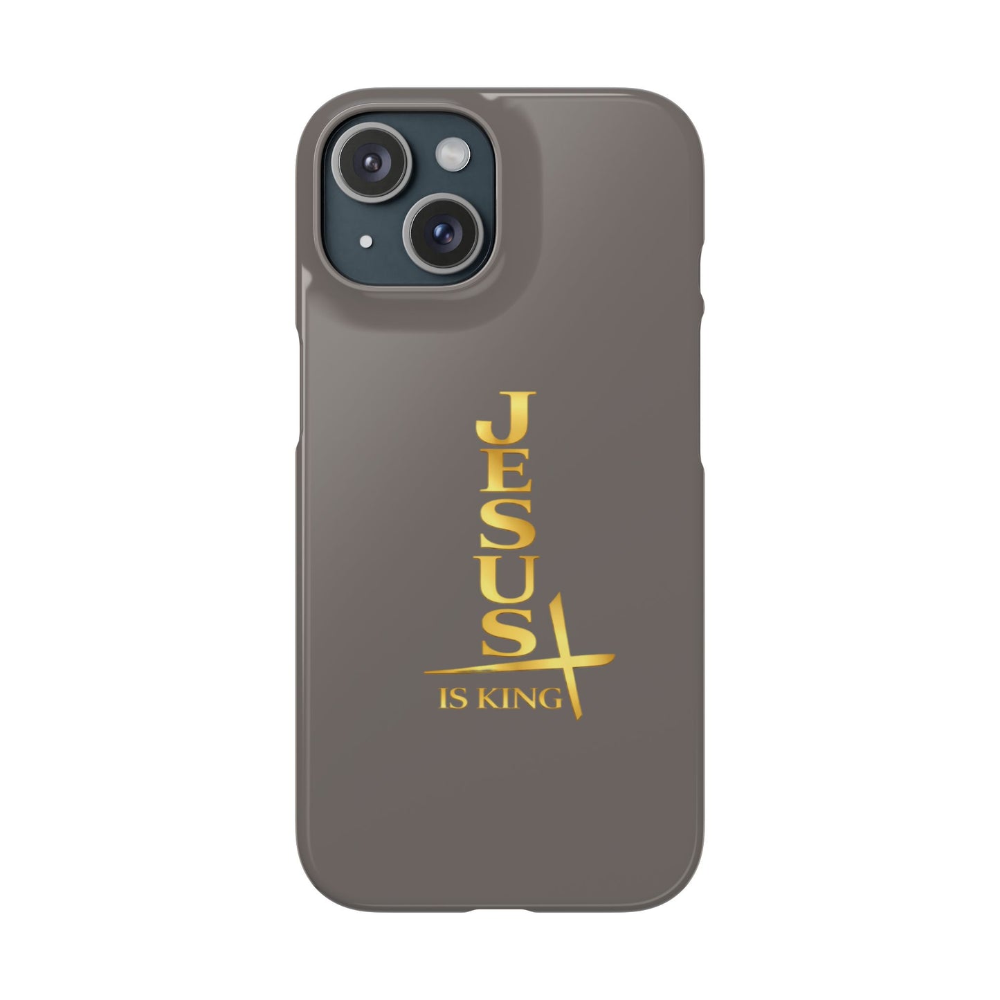 Jesus Is King — Gray Snap Phone Cover