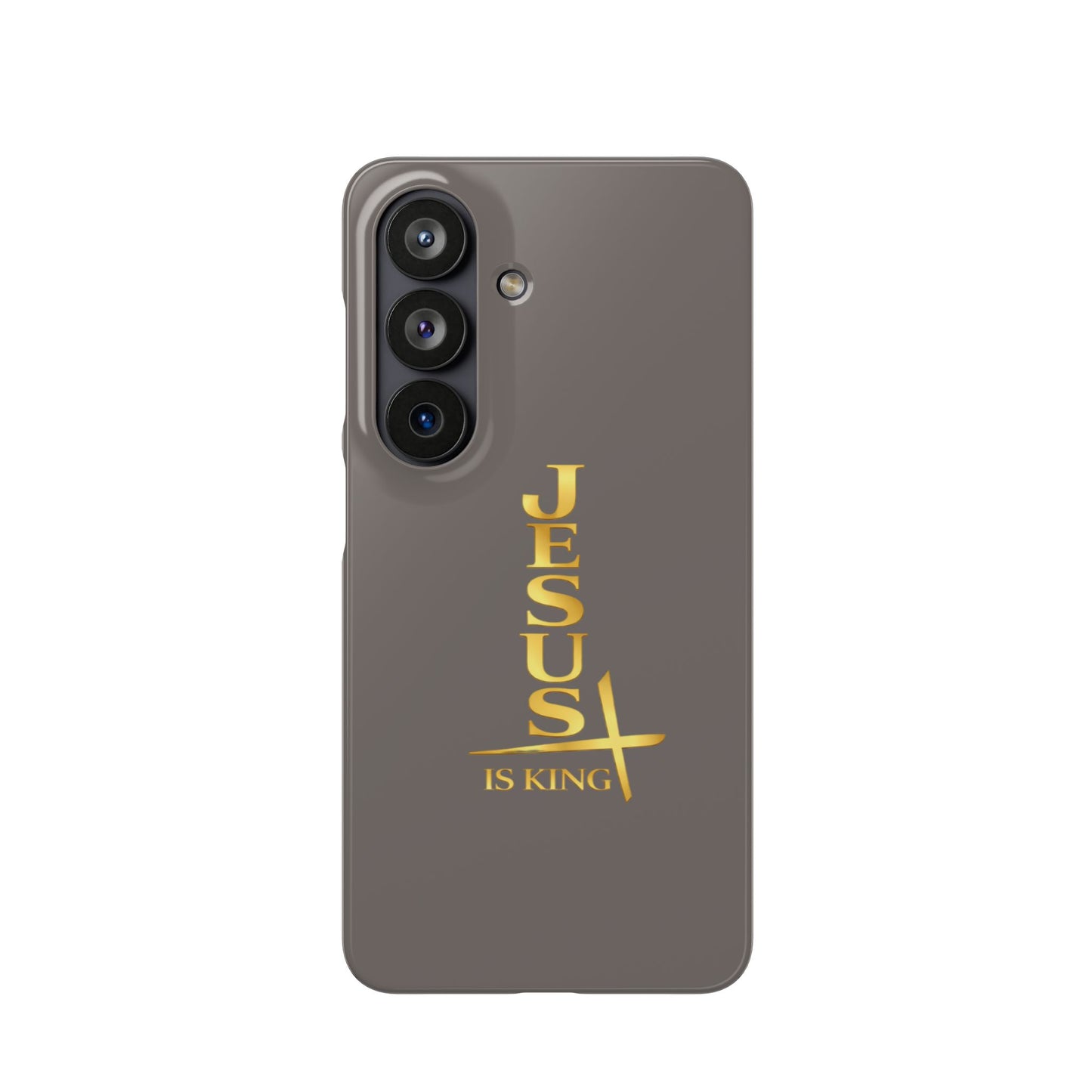 Jesus Is King — Gray Snap Phone Cover