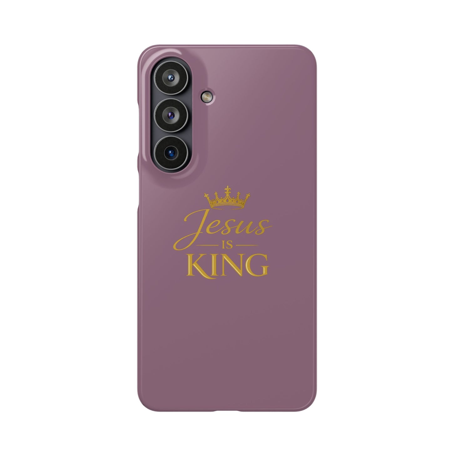 Jesus Is King — Pink  Phone Case with Gold Crown