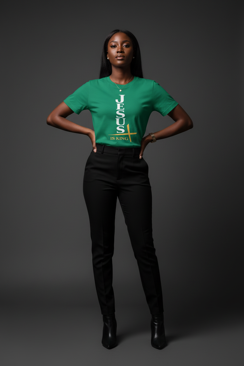 Jesus Is King — Vertical Cross Tee (JIK Back)