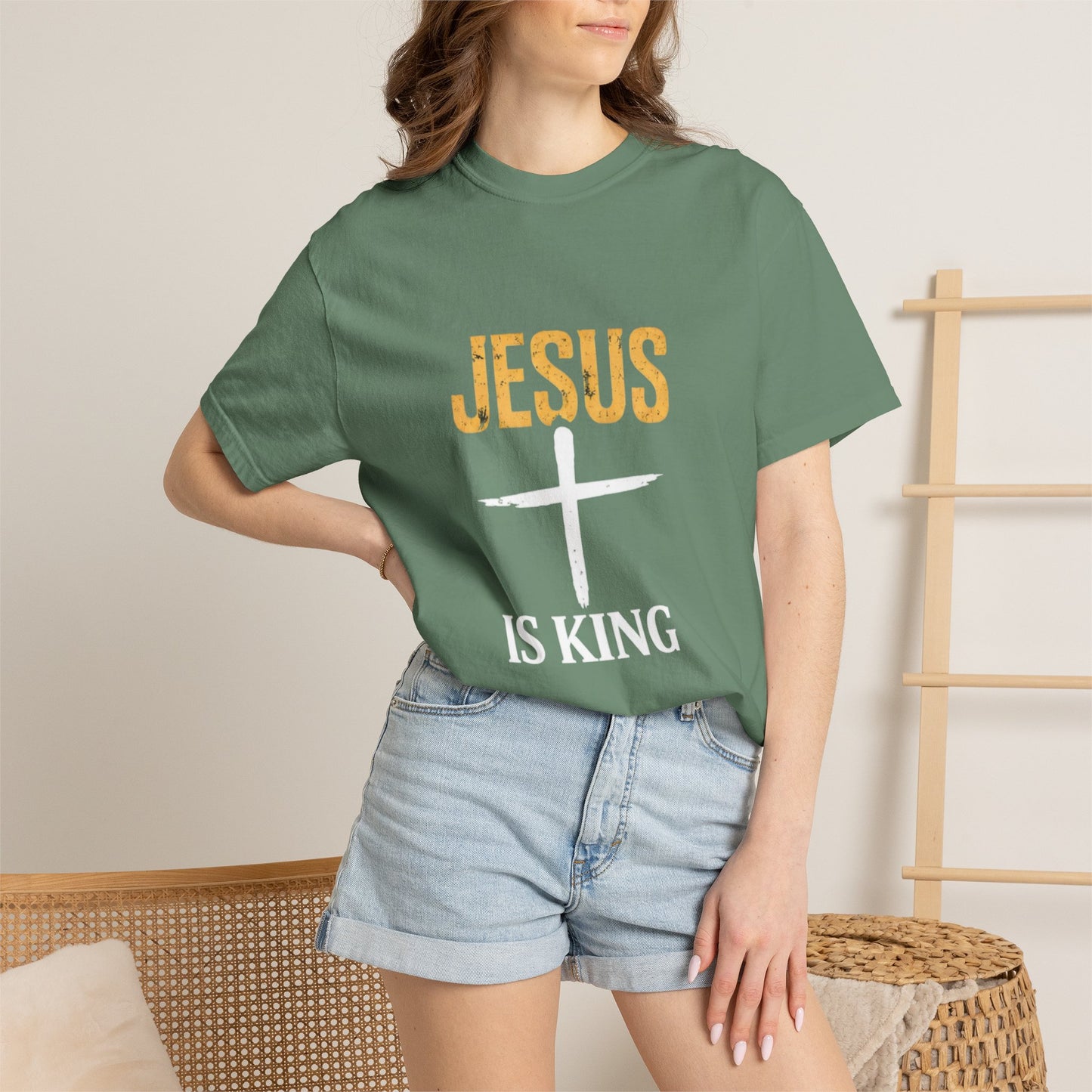 Jesus Is King  —  Faith Tee with Back 'JIK' Print