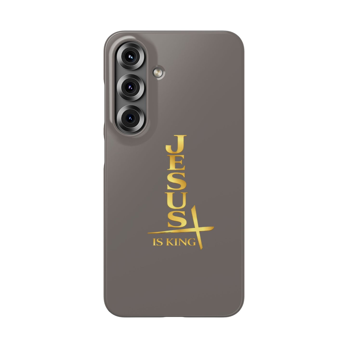 Jesus Is King — Gray Snap Phone Cover