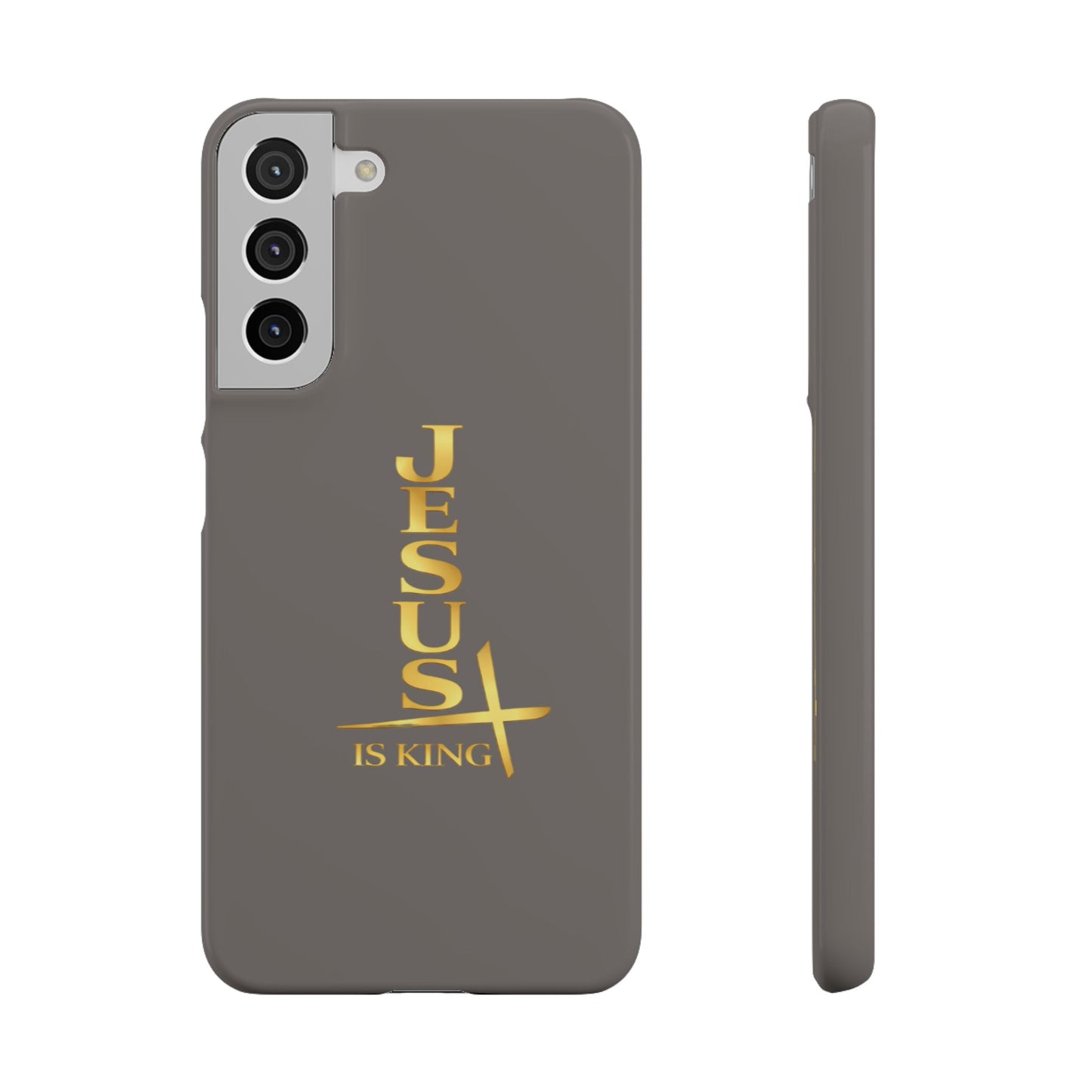Jesus Is King — Gray Snap Phone Cover