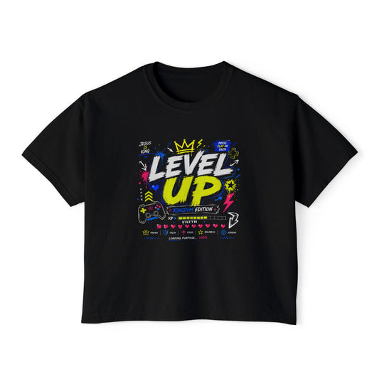 JIK Level Up Retro Boxy Tee