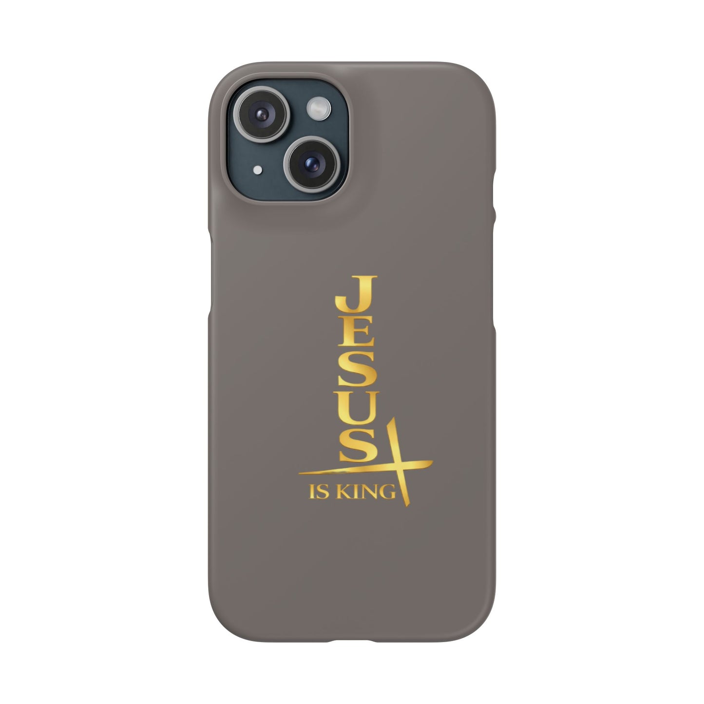 Jesus Is King — Gray Snap Phone Cover