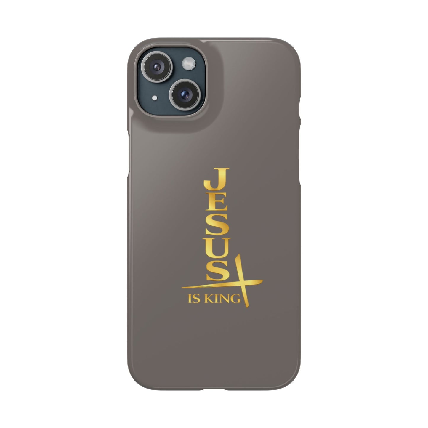 Jesus Is King — Gray Snap Phone Cover