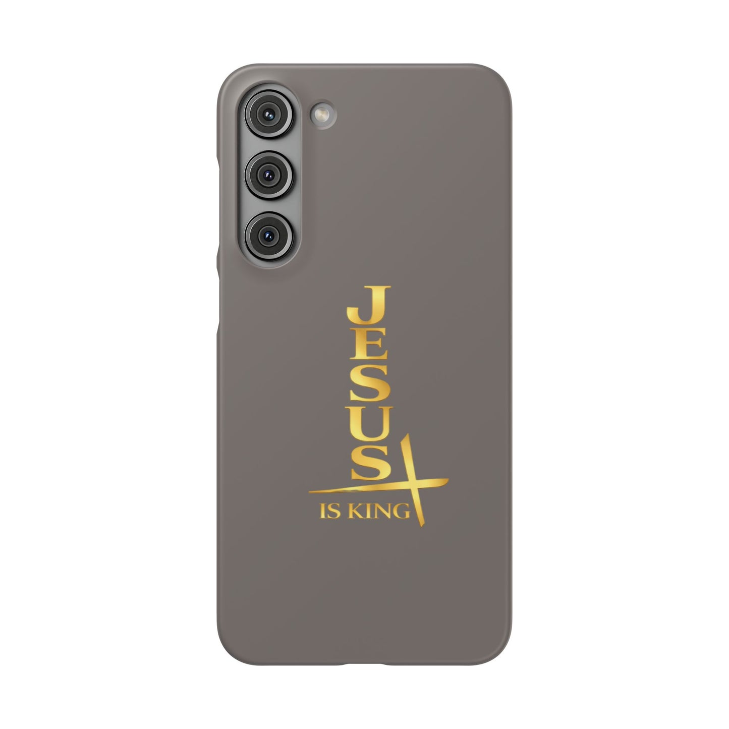 Jesus Is King — Gray Snap Phone Cover