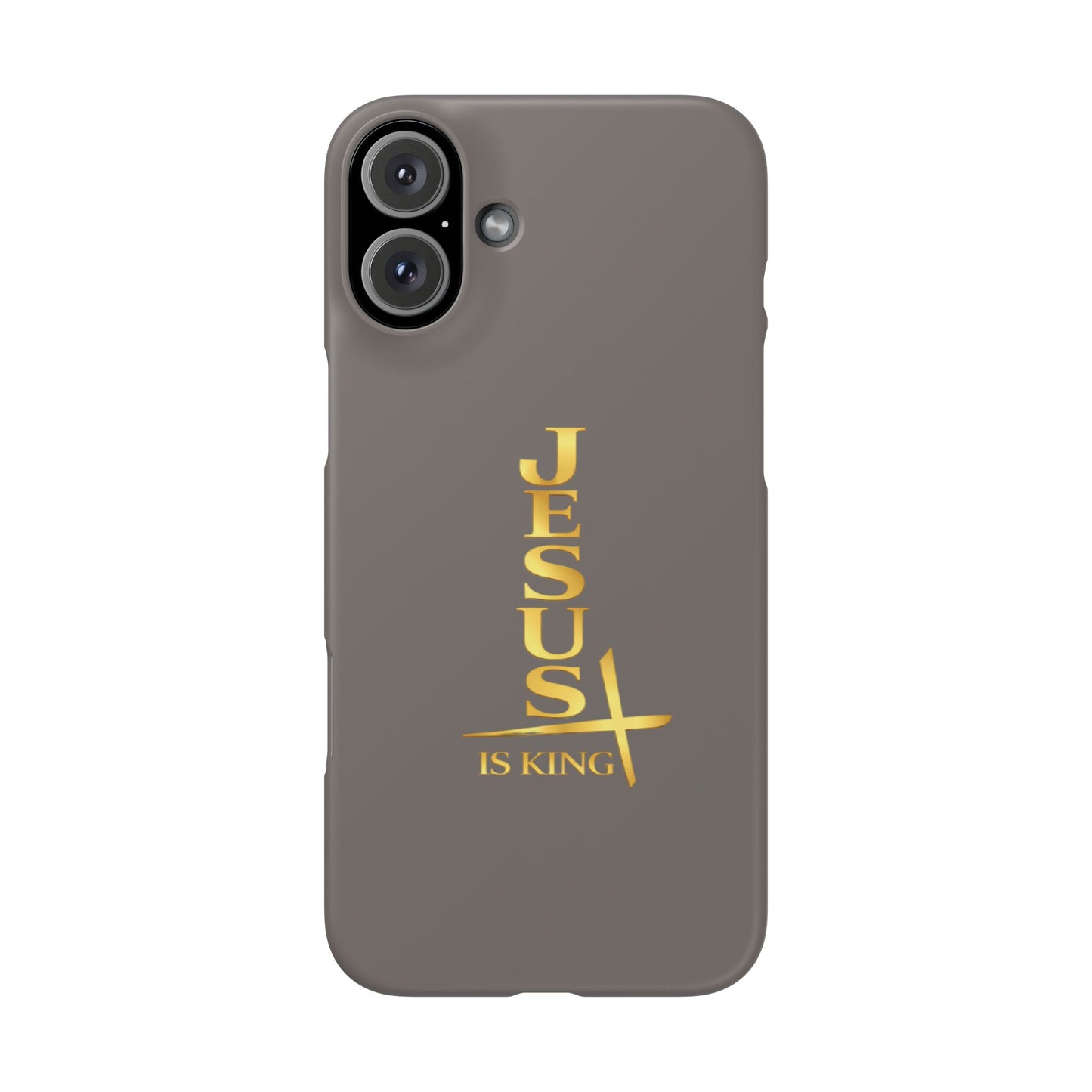 Jesus Is King — Gray Snap Phone Cover