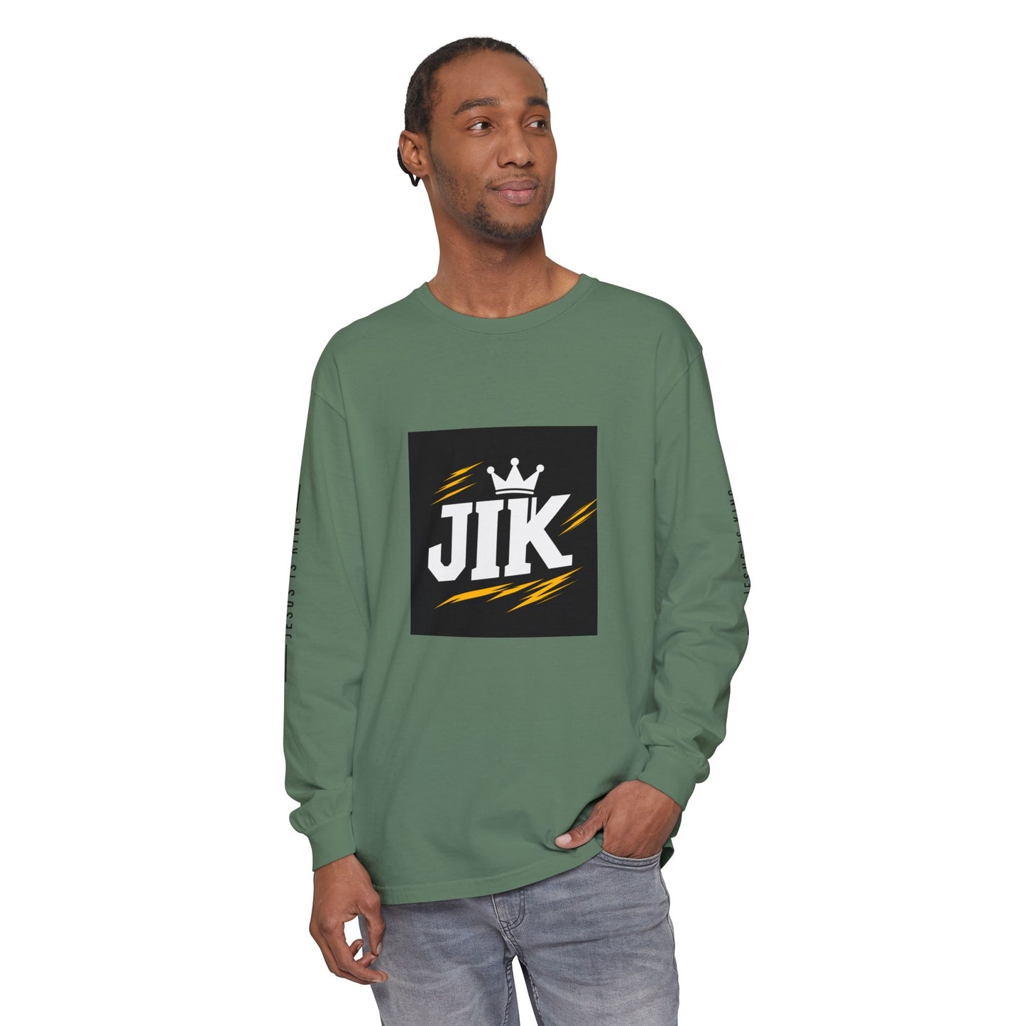 JIK Crown Long Sleeve — Bold Men's Tee