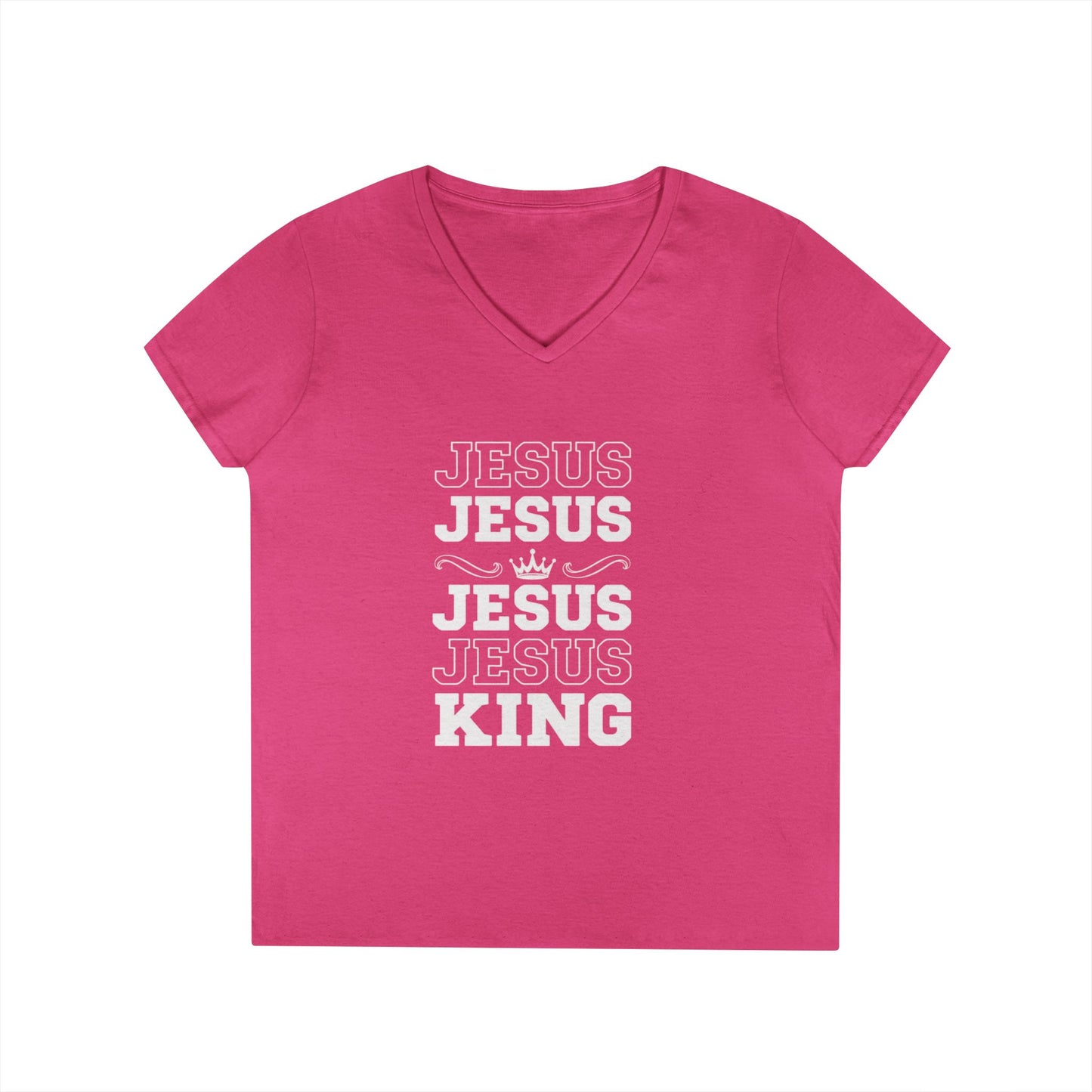 Echo His Name – V-Neck Ladies Tee