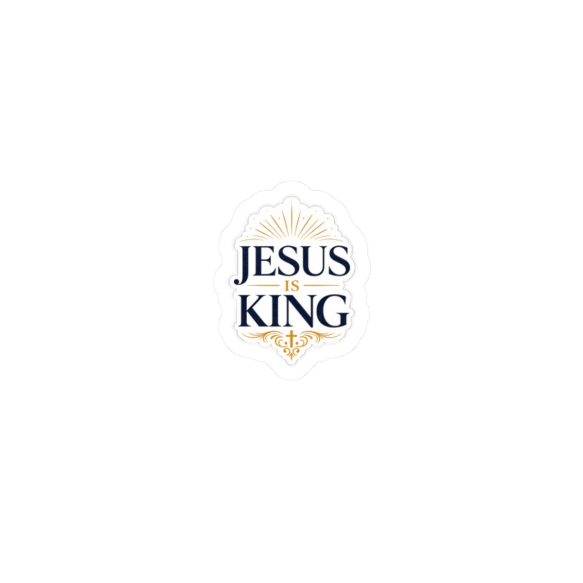 Jesus Is King Kiss — Cut Sticker Vinyl Decal