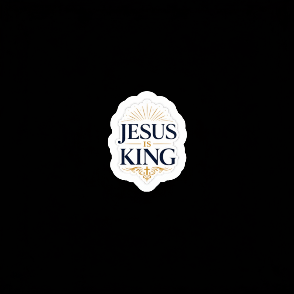 Jesus Is King Kiss — Cut Sticker Vinyl Decal