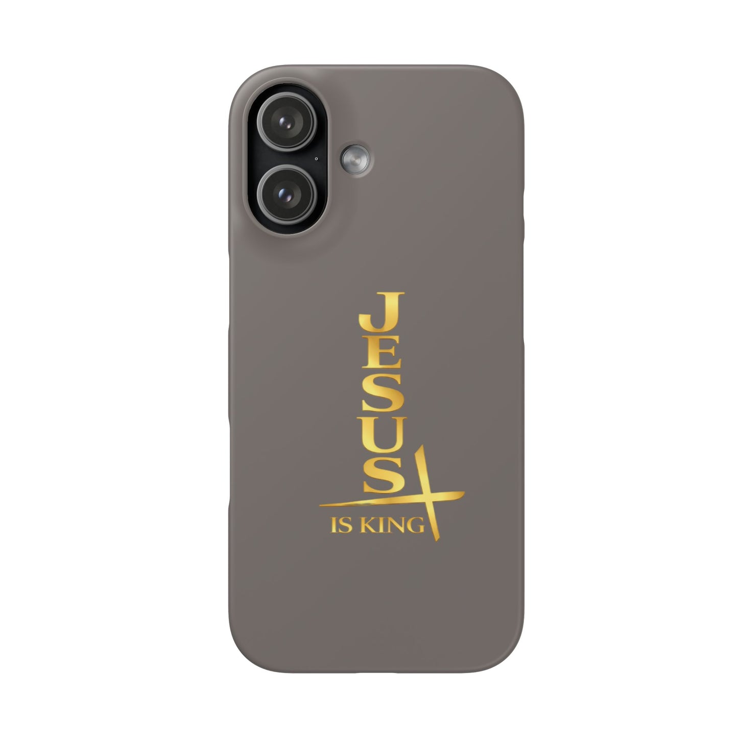 Jesus Is King — Gray Snap Phone Cover