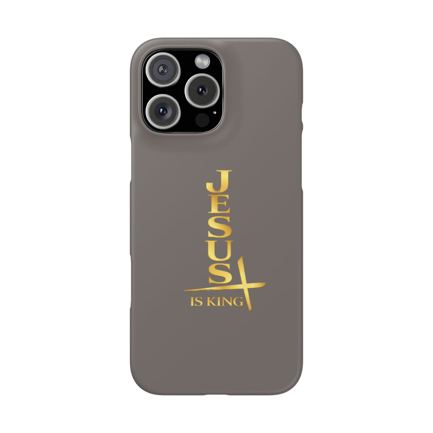 Jesus Is King — Gray Snap Phone Cover