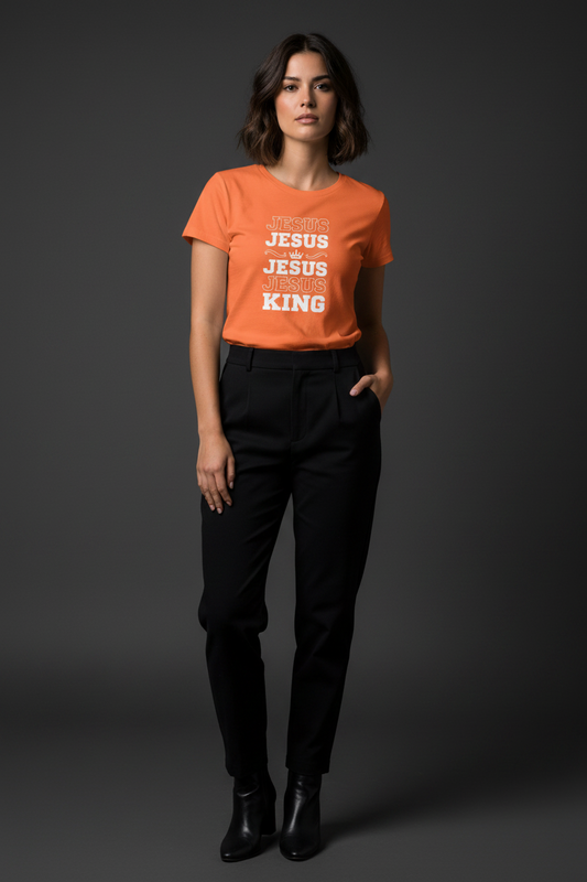 Jesus is King— Repeated Women's Crewneck Tee