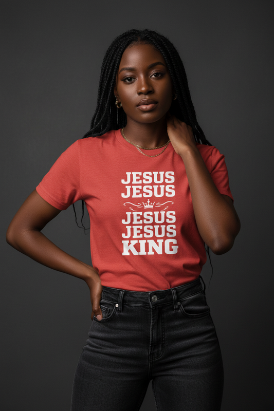 Jesus is  King Bella Canva — Echo Jesus Solid Tee