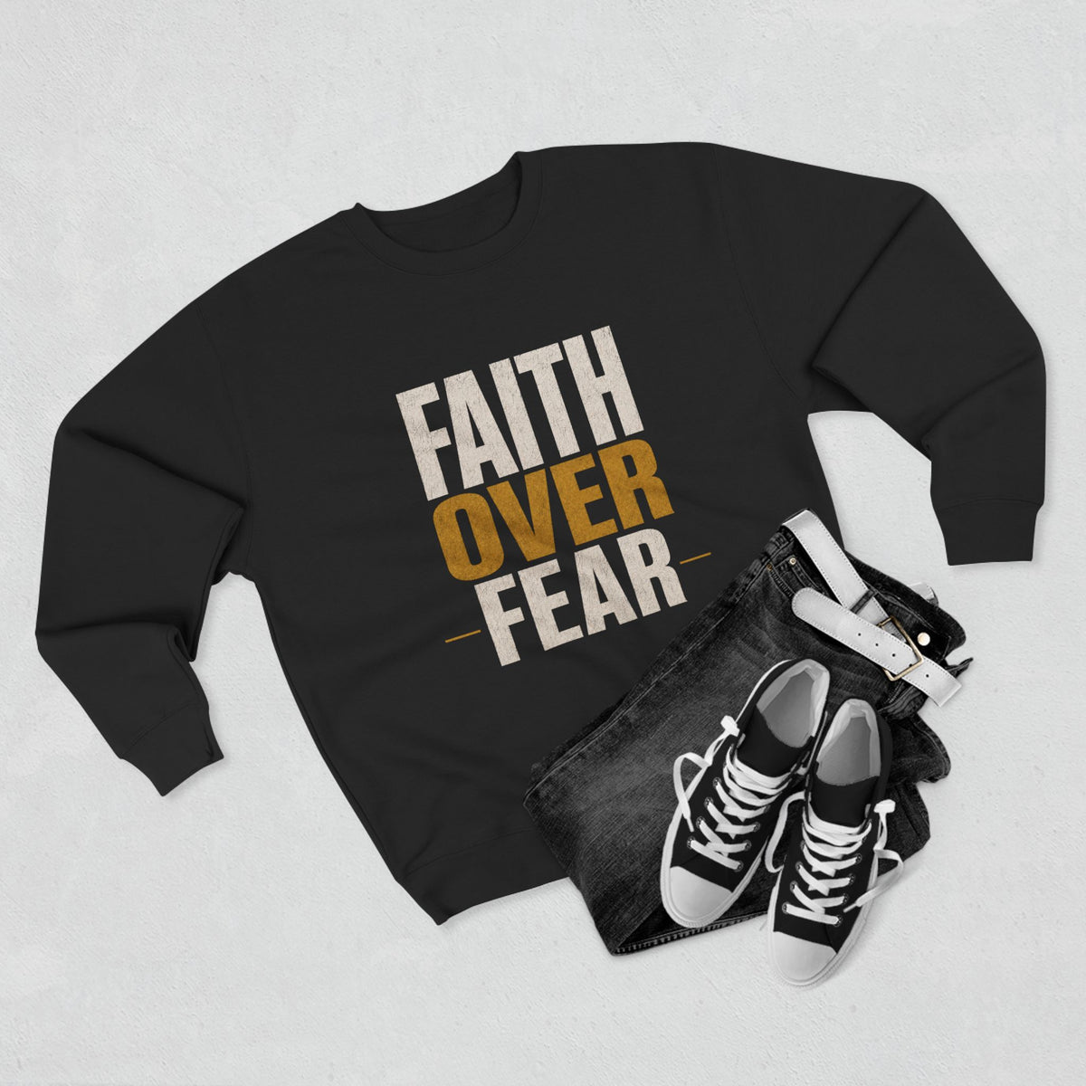 JIK Faith Over Fear Crewneck Sweatshirt