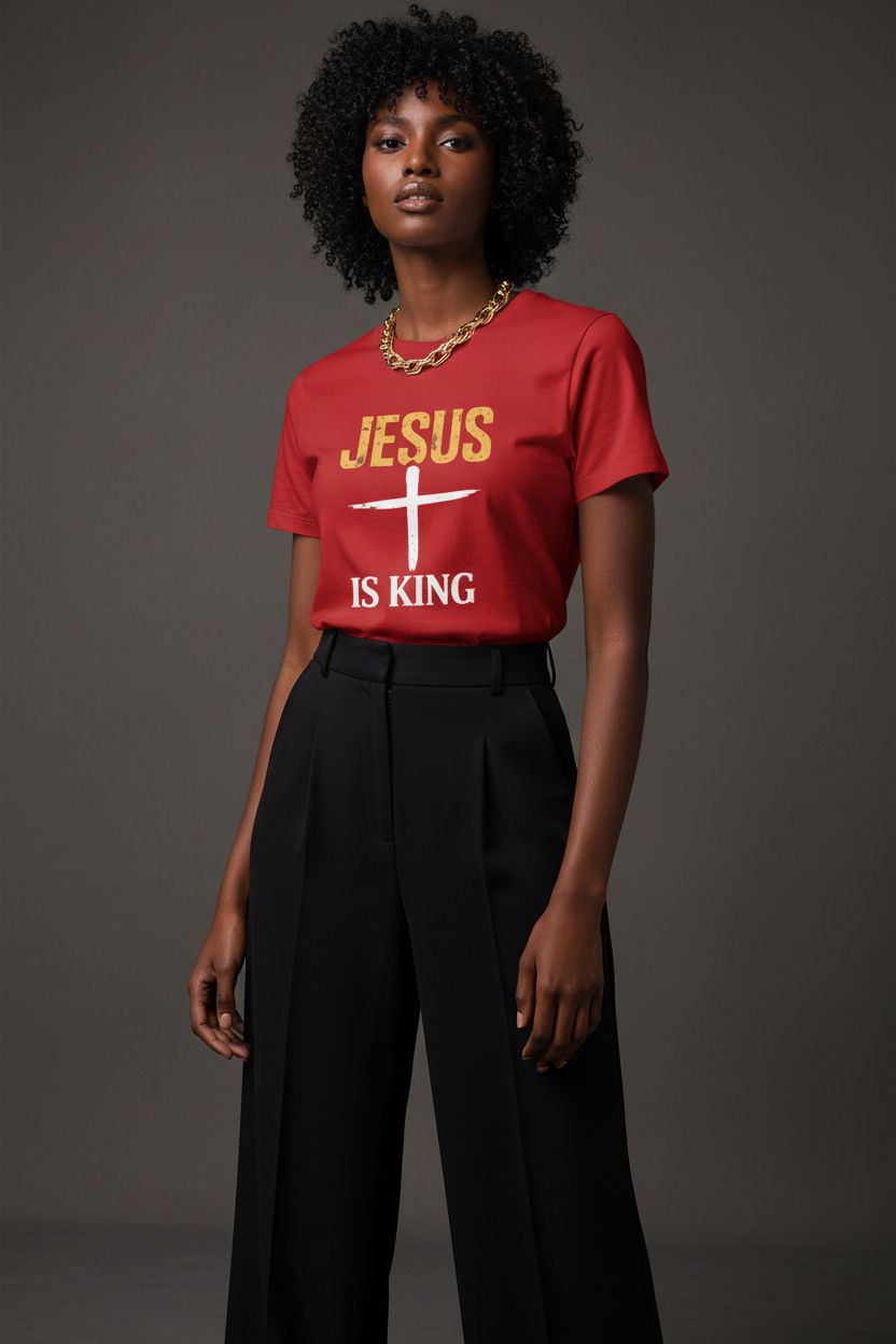 Jesus Is King —Bold Cross Tee