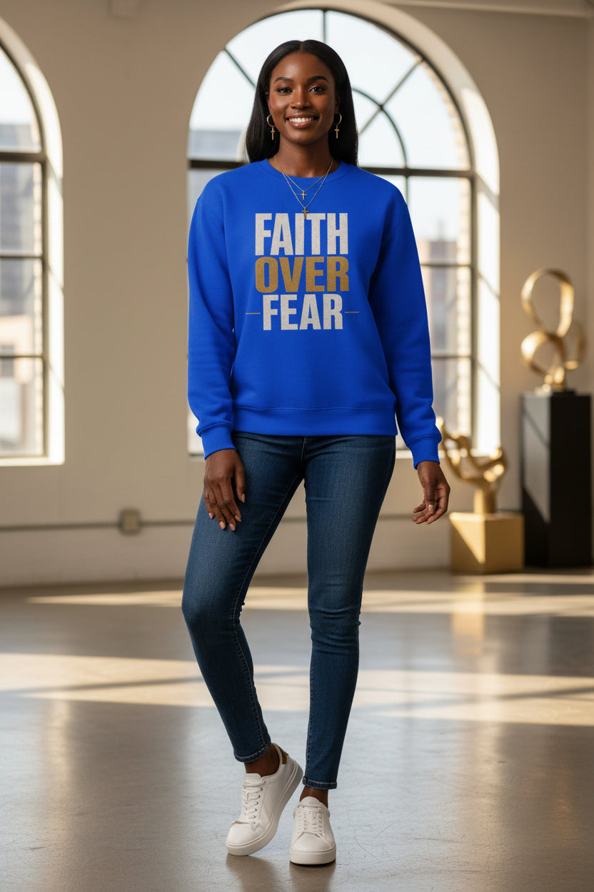 JIK Faith Over Fear Crewneck Sweatshirt