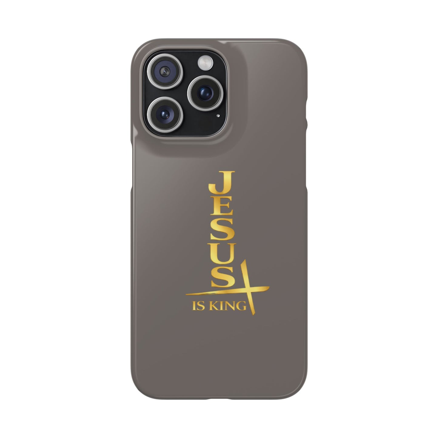 Jesus Is King — Gray Snap Phone Cover