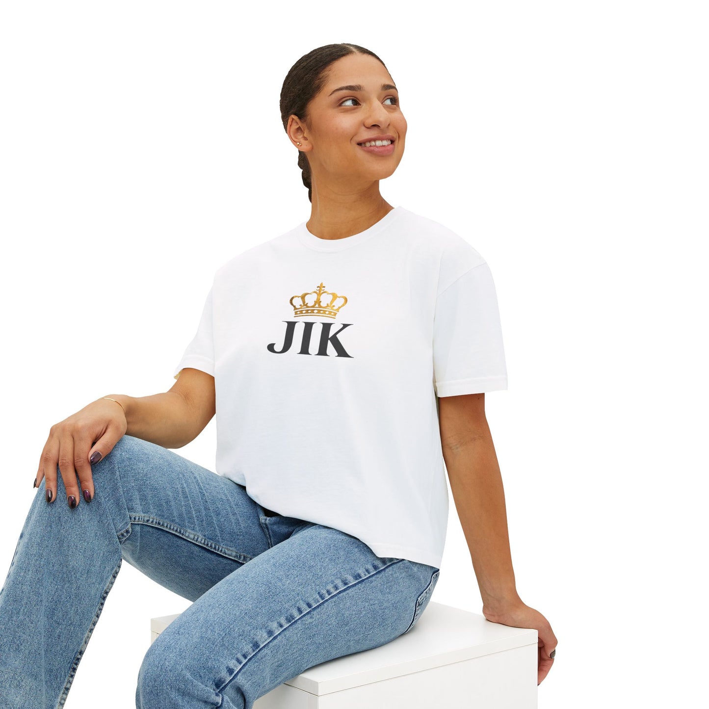 JIK Women's Boxy Tee — White