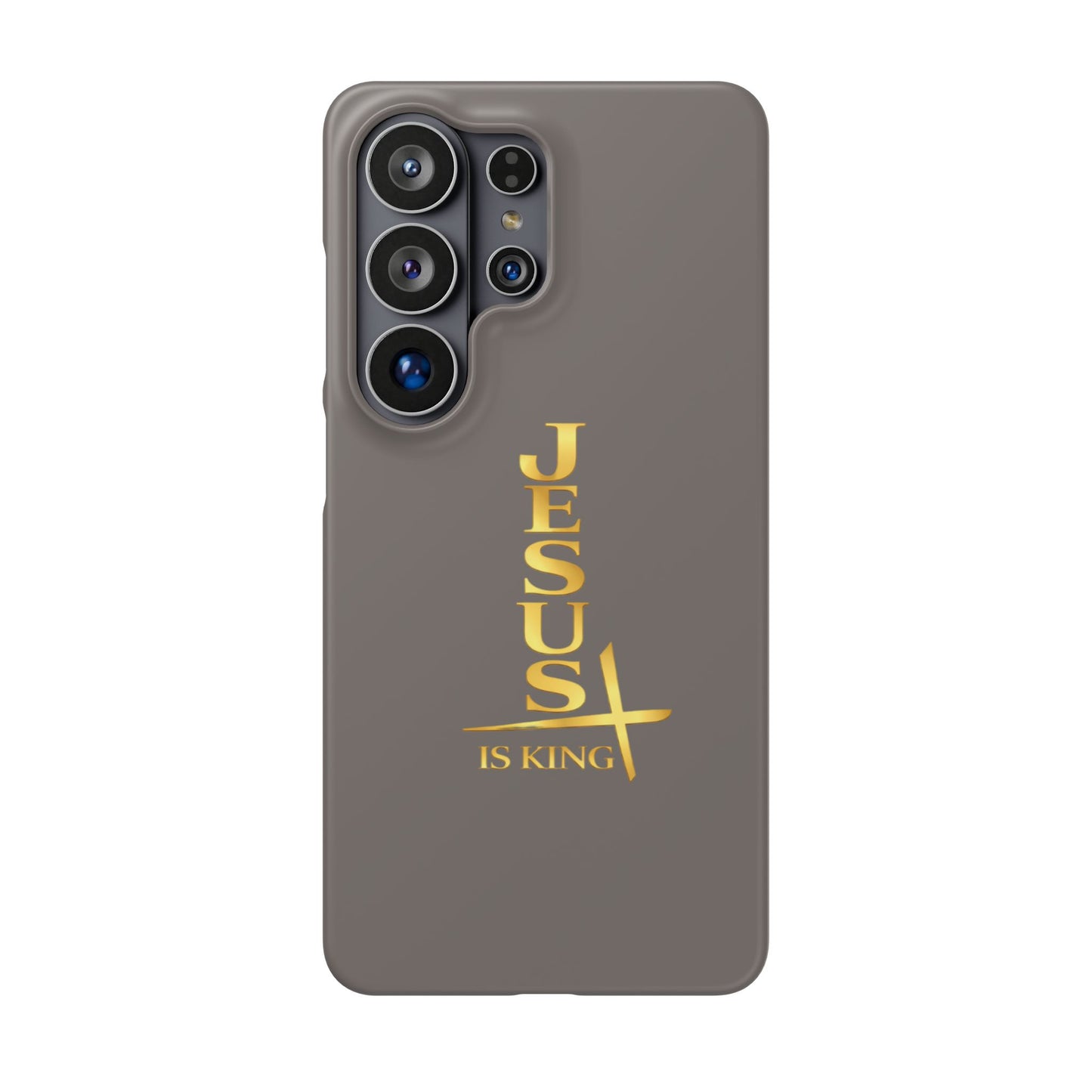 Jesus Is King — Gray Snap Phone Cover