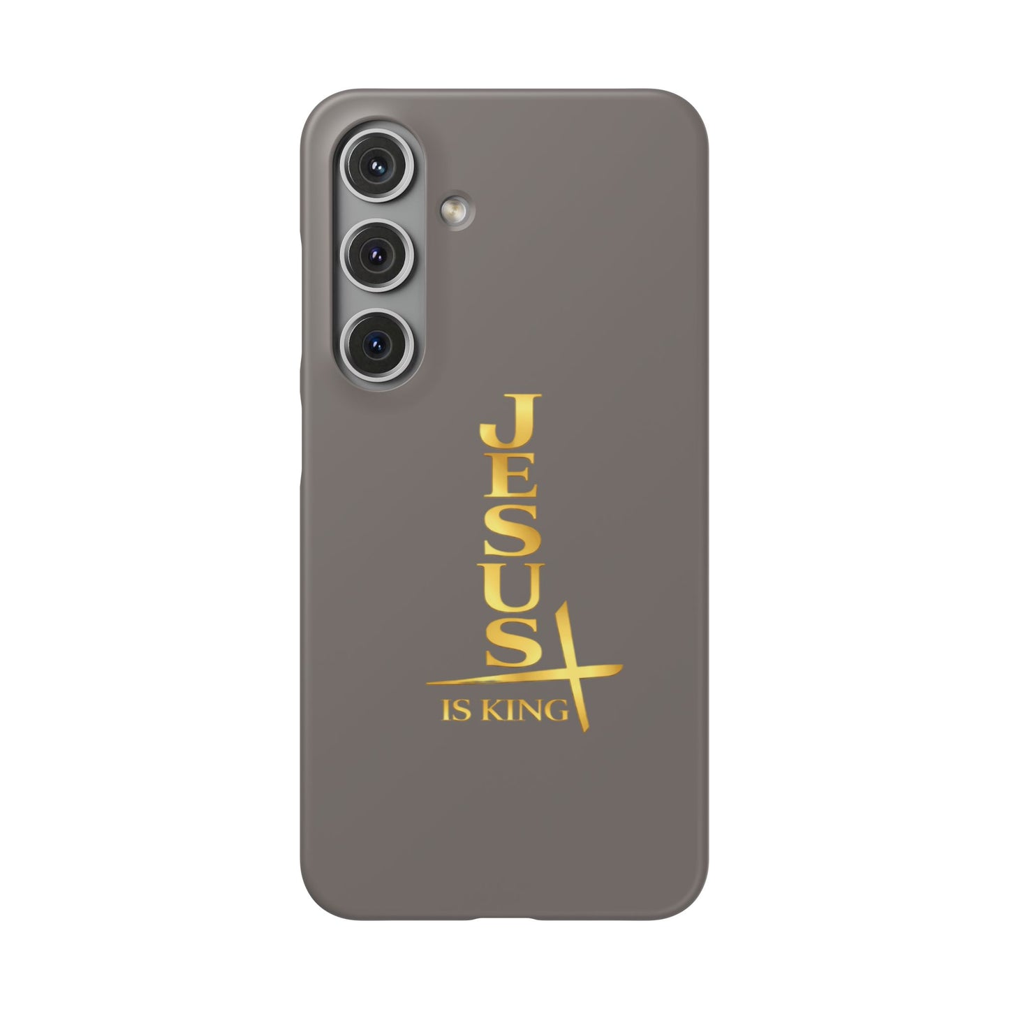 Jesus Is King — Gray Snap Phone Cover