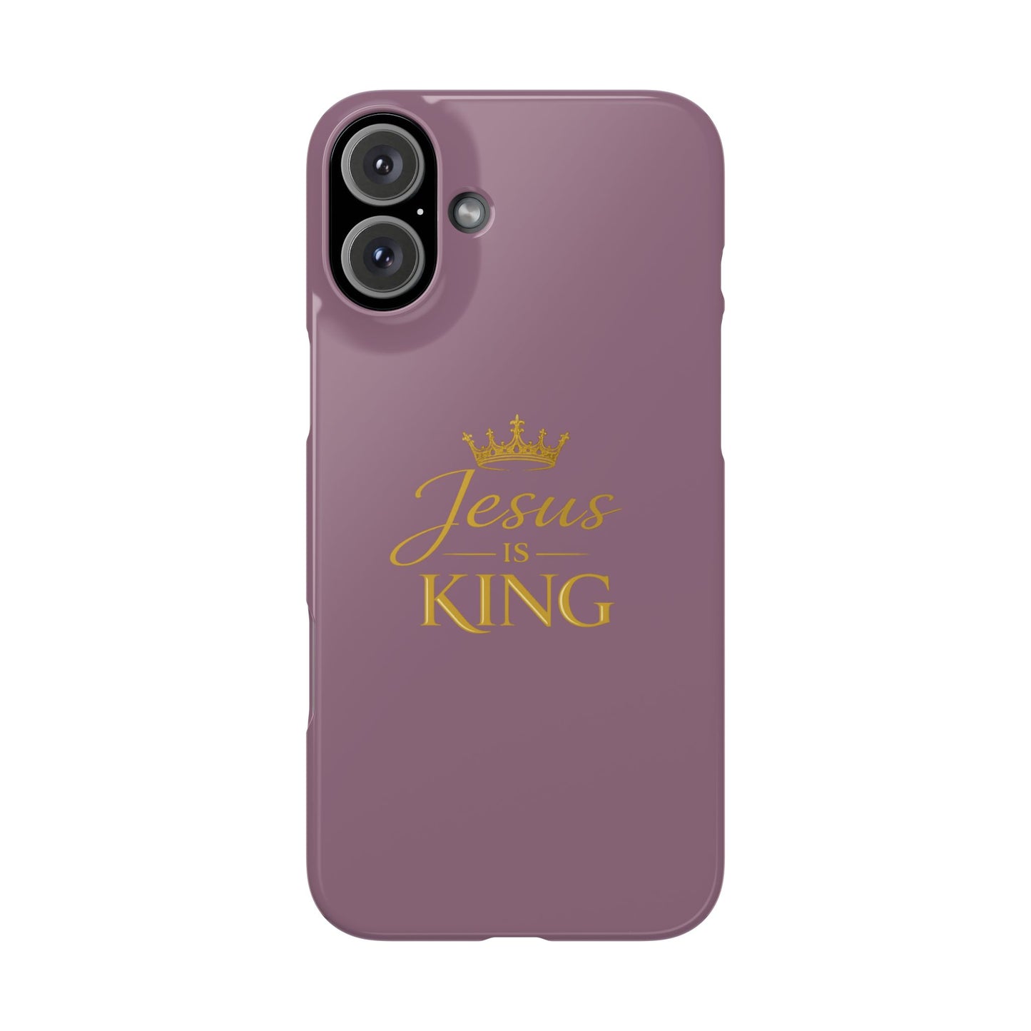 Jesus Is King — Pink  Phone Case with Gold Crown